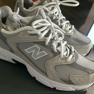New Balance Gray and White Running Shoes